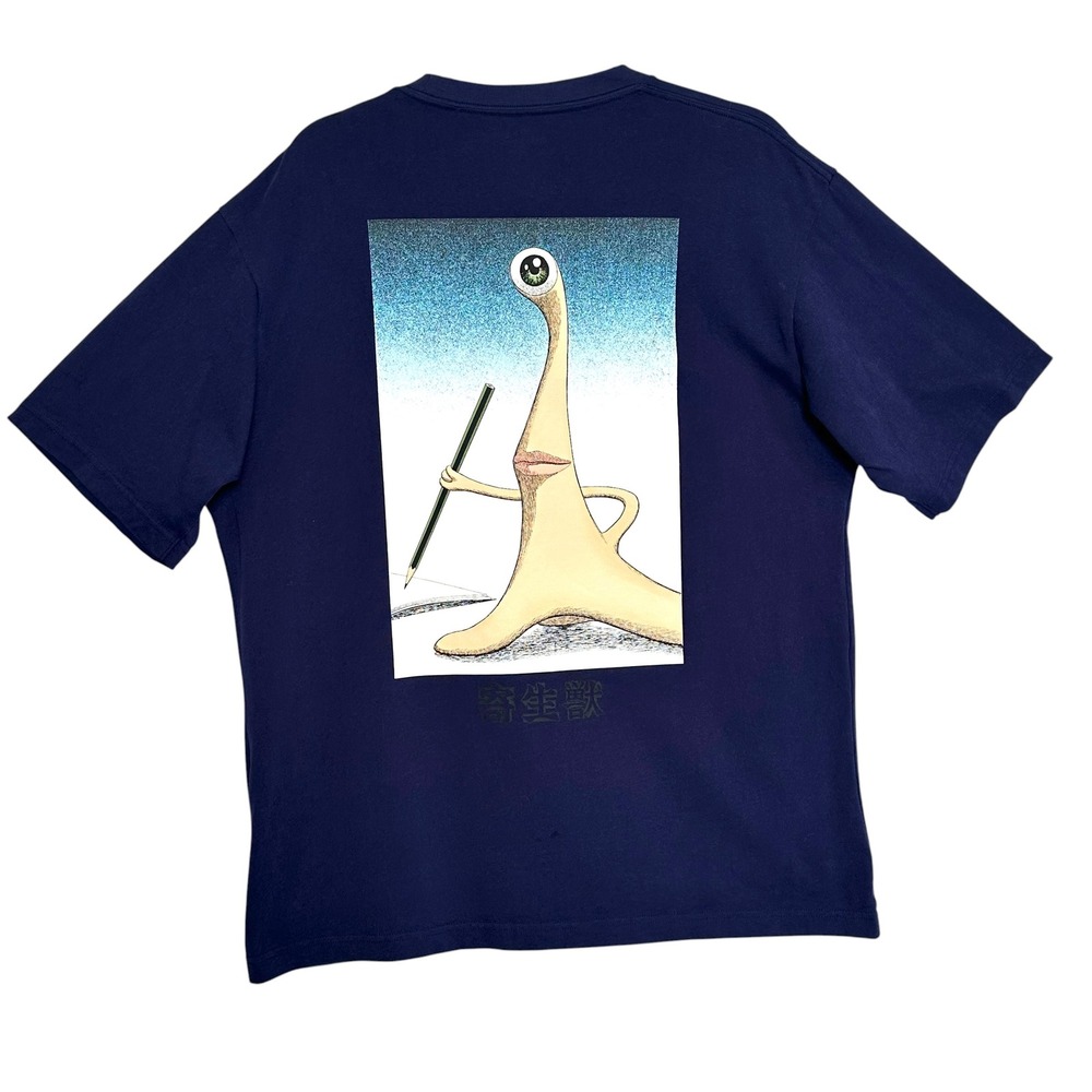 Uniqlo T-Shirt Kiseiju Parasyte Migi Manga Graphic Navy Blue XL Anime Streetwear - Picture 11 of 15
